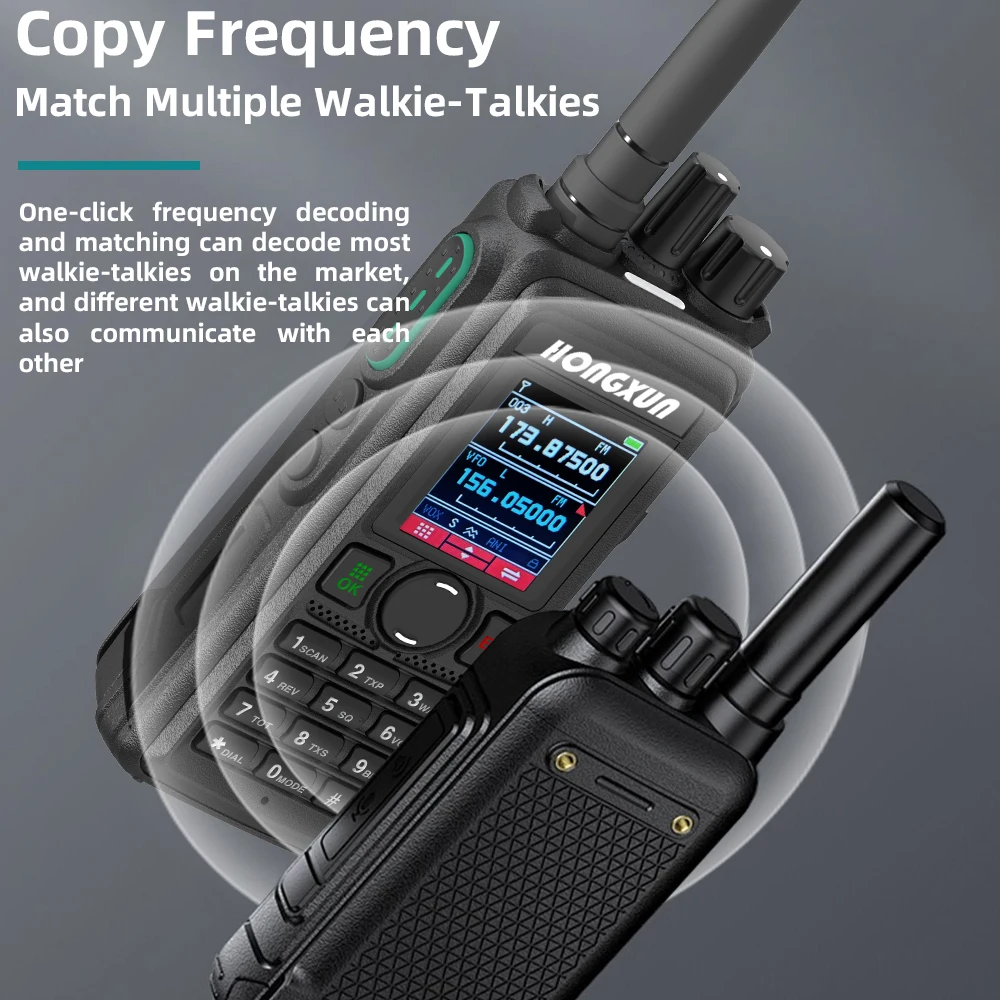 HX GT-16 10 واط جهاز اتصال لاسلكي UHF/VHF 4-Band مفتاح واحد إعداد التردد LCD اللون عرض نوع C & حوض شحن لوحة المفاتيح الرقمية