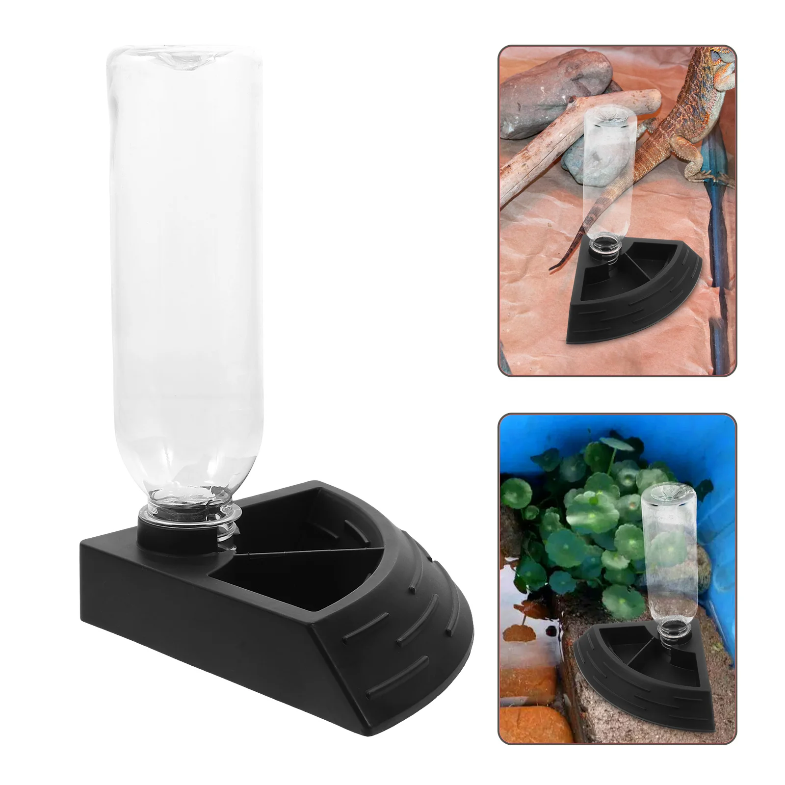 

Automatic Reptile Water Feeder Abs Spillproof Pet Bowl Auto Storage Tray For Tortoises Lizards Hamsters Corner Feeding Dish