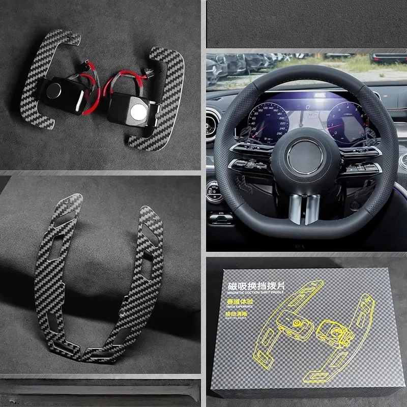 

Carbon Fiber Magnetic Shift Paddles For Mercedes Benz 205 809 AMG A35 A45C63 E53 E63 S65 S63 G63 CLA35 CLA45 GLC43 GLC63