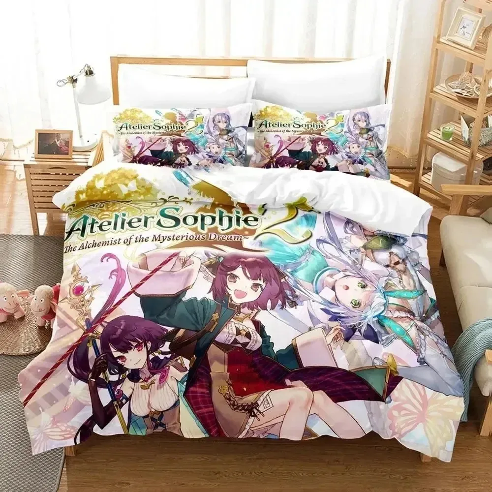 

Atelier Sophie The Alchemist of the Mysterious Book Bedding Set Bedroom Modern Bedspreads Comefortable Duvet Cover Pillowcase