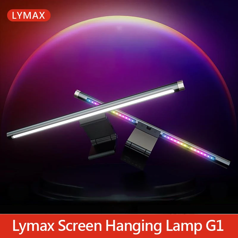 LYMAX D012 Led Monitor Light Bar G1 Stepless Dimming RGB Acoustic Pickup Computer Screen Hanging Lamp For Game Work