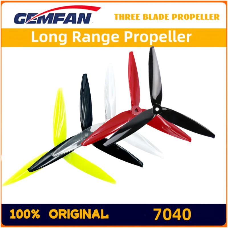 Gemfan Flash 7040 7 Inch 3-Blade 7X4X3 PC CW CCW 7inch FPV Propeller For FPV RC Models MAK4 Long Range Drone Prop Part