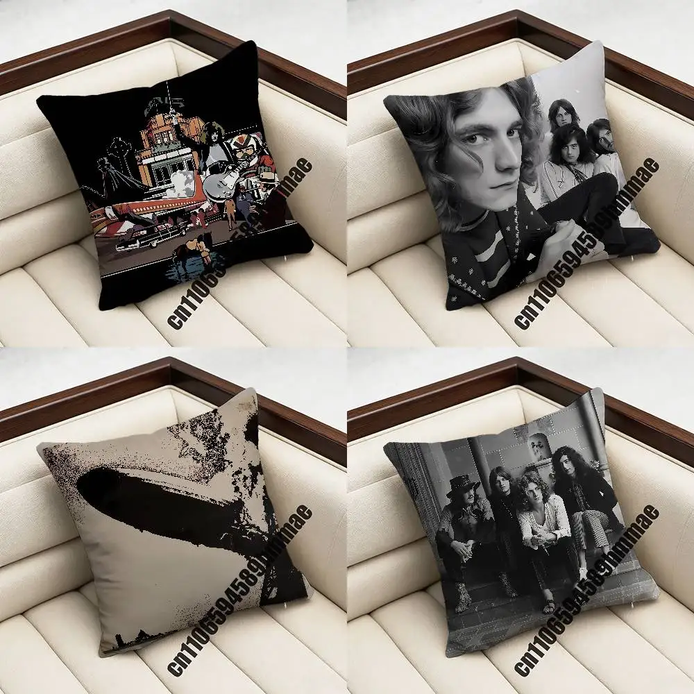 

L-Led Zeppelin Throw Pillow Case Sham 45x45cm Decoration Square Sofa Pillowcase Pad Cover