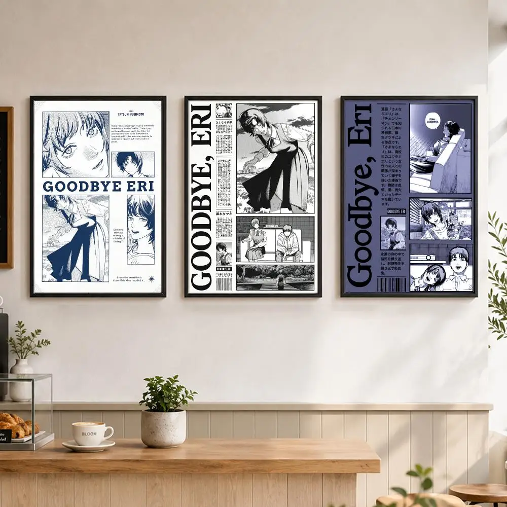 comic Goodbye, Eri Poster Poster Large Unframed Wall Art Modern Minimalist Decor Print for Living Room Home
