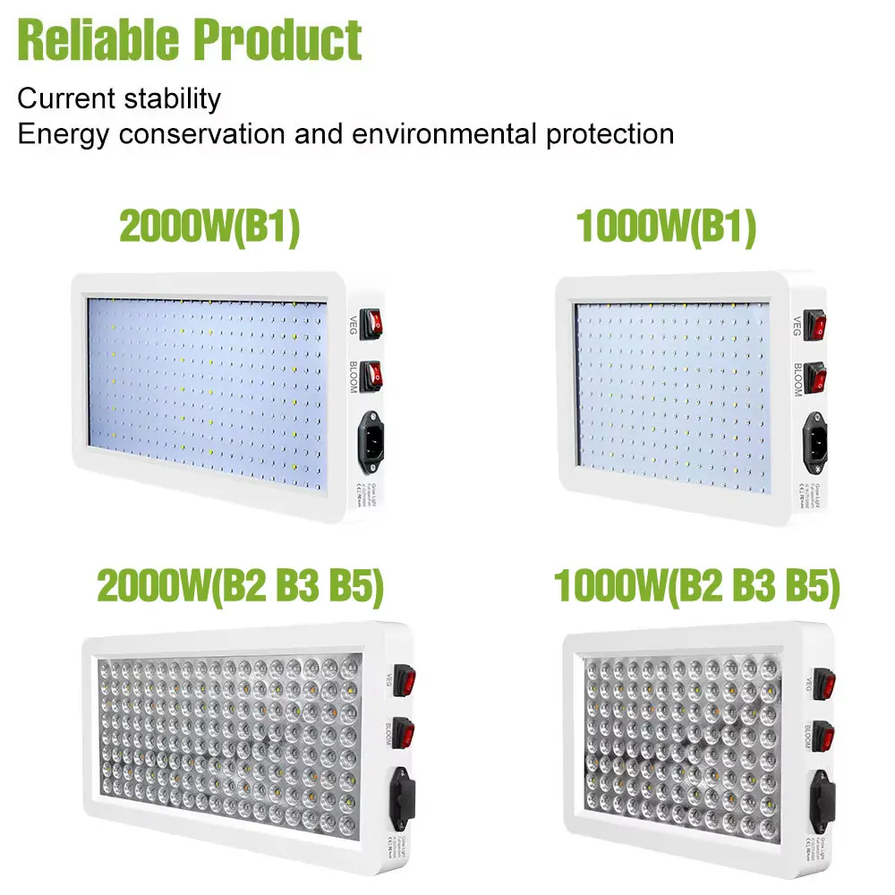 2000W LED Plant Grow Light Full Spectrum  IR UV Potted Fill Lighting Greenhouse Tent Succulent Fruit Hydroponic Cultivation Lamp