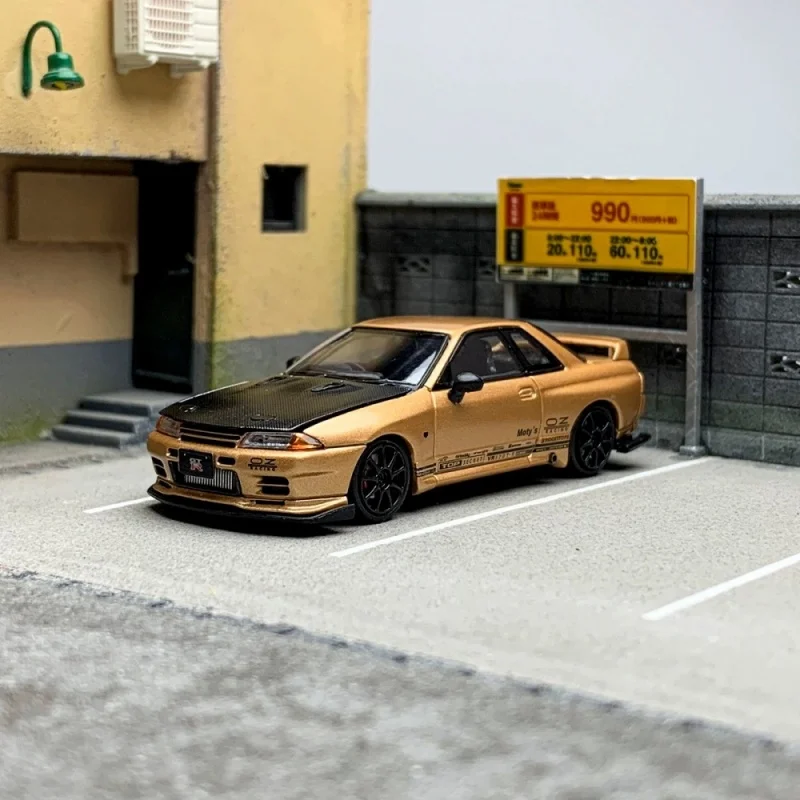 FH 1:64 Skyline GTR 3rd generation R32 modified alloy car model