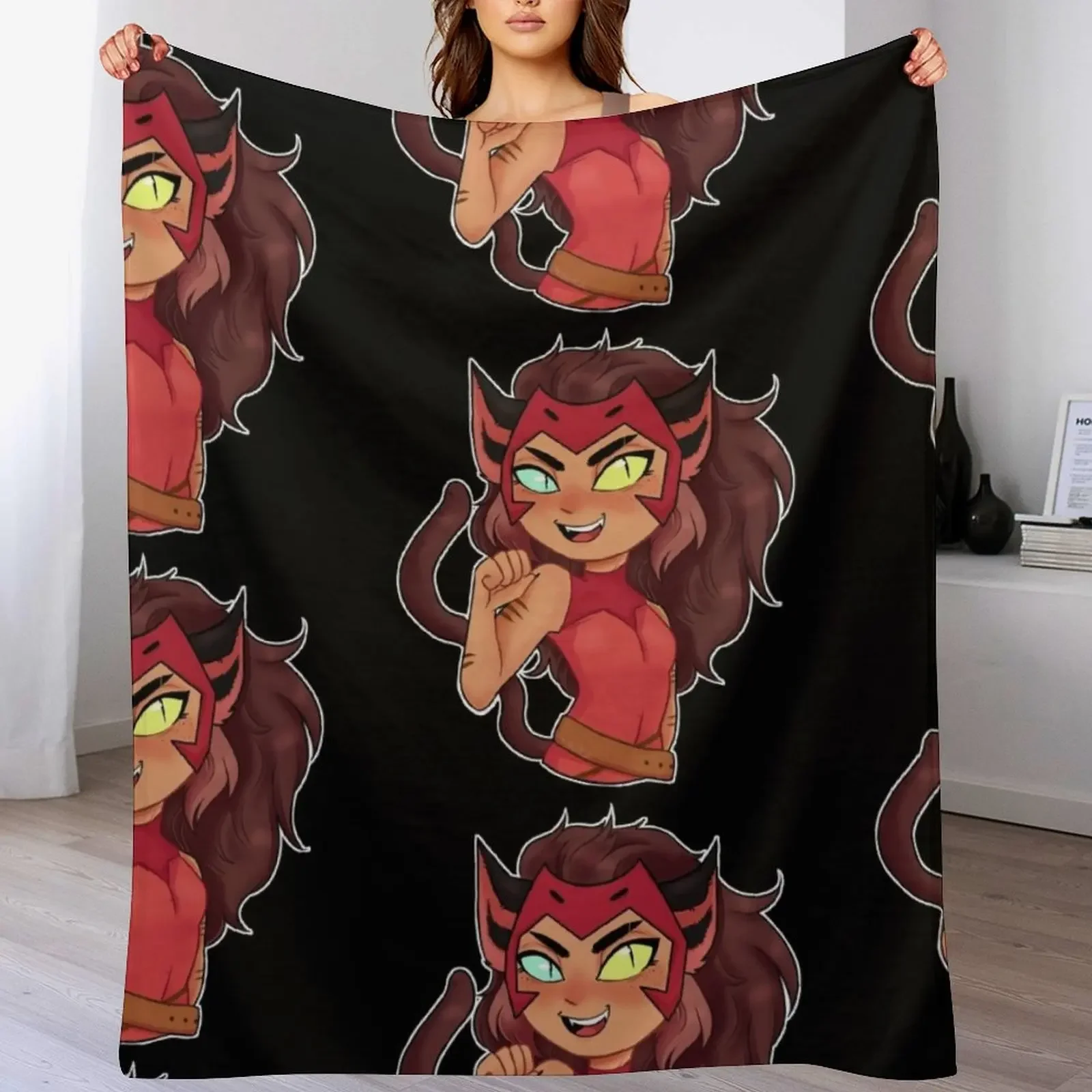 

She Ra Catra Artwork Throw Blanket anime Plush Luxury Weighted Blankets