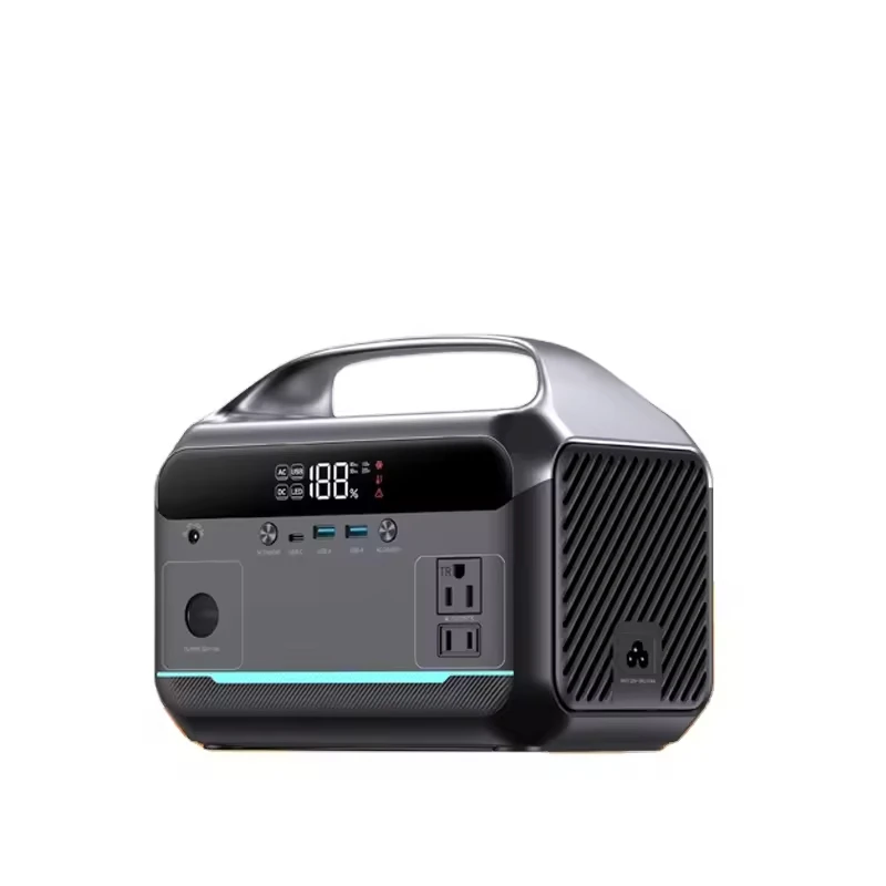 Portable 600W Solar Power Station LiFePO4 Battery Generator With Flashlight For Outdoor Camping Charging