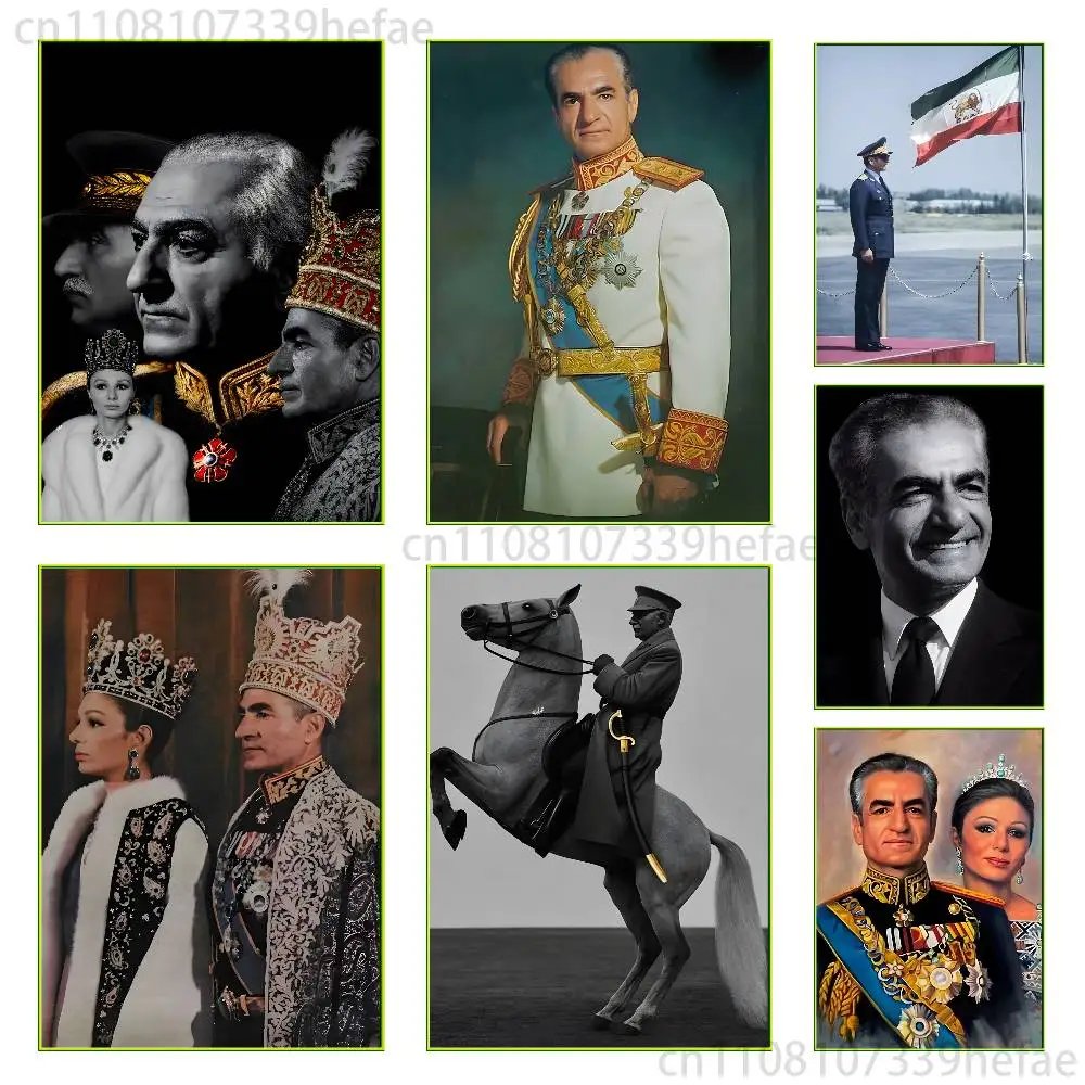 

Mohammad Reza P-Pahlavi Iran Poster Poster High Quality Wall Art for Home Office Bedroom Living Room Hallway Bar Perfect Gift