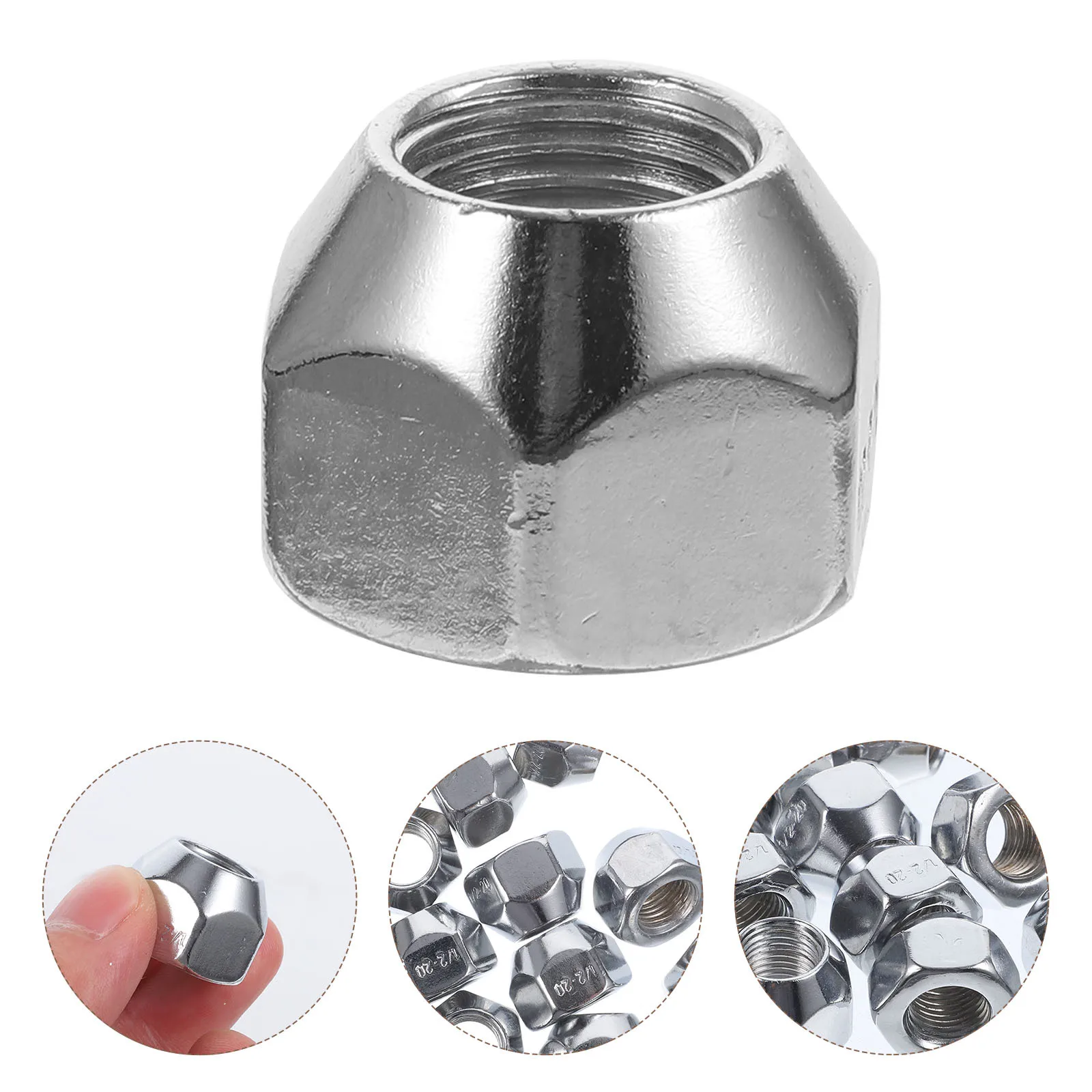 

10pcs Trailer 1/2-20 M14X1.5 Wheel For Trailer Tires Carbon Steel Durable Replacement Fasteners Lug Nuts Steel Wheel Lug Nuts