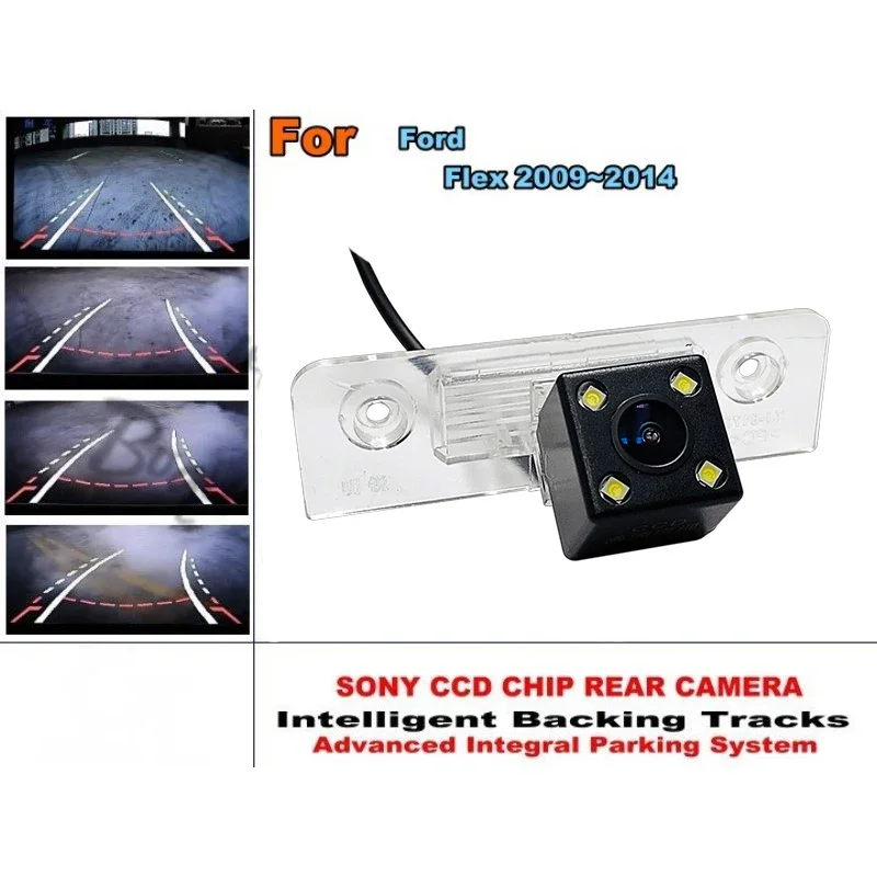 

For Ford Flex 2009~2014 HD CCD Intelligent Dynamic Tracks Rear View Reverse Backup Trajectory Camera Night Vision