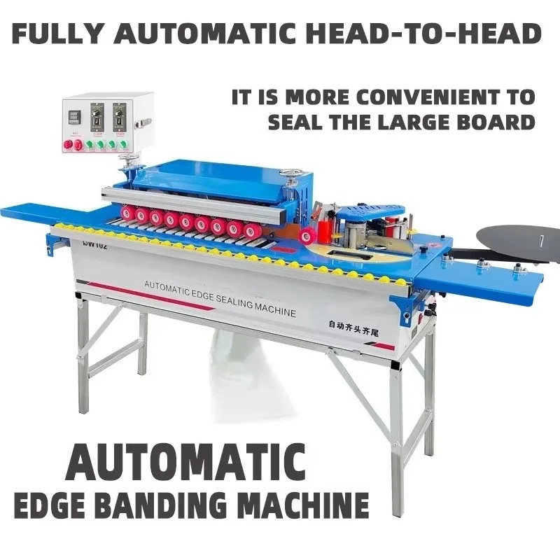 Fully Automatic Edge Banding Machine Portable Edge Banding and Trimming Machine for Woodworking and Home Improvement