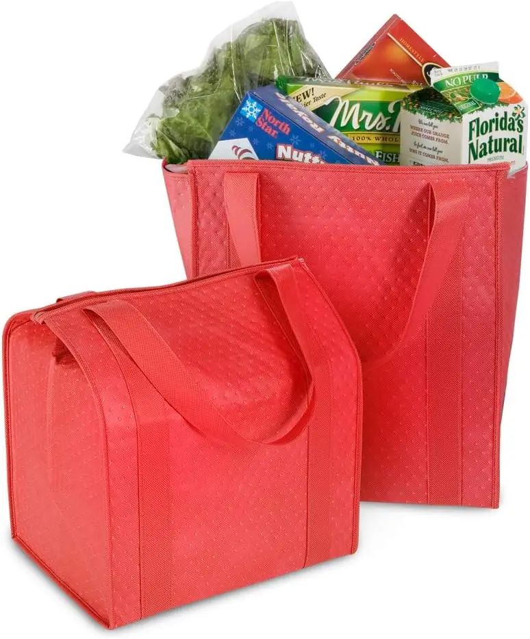 Large Insulated Shopping Bag with Heavy Duty Handles for Groceries view 2