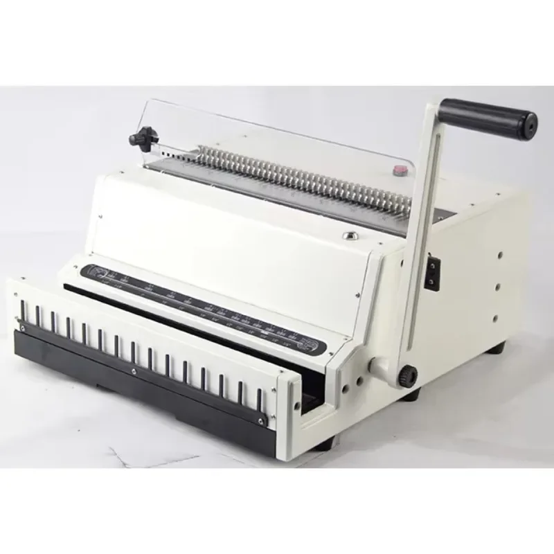 Multifunctional WD600A Heavy Duty Electric Double Loop Binding Wire Book Notebook Binding Machine F4 for Office Home Use