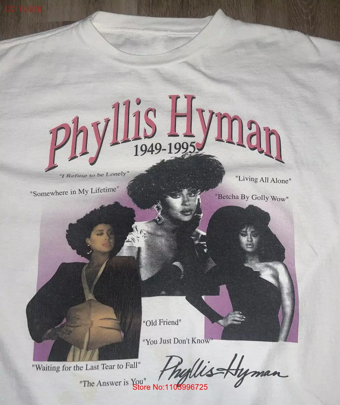 Phyllis Hyman Jazz R&B Soul Music Tour Short Sleeve Unisex Shirt All Size TMB336