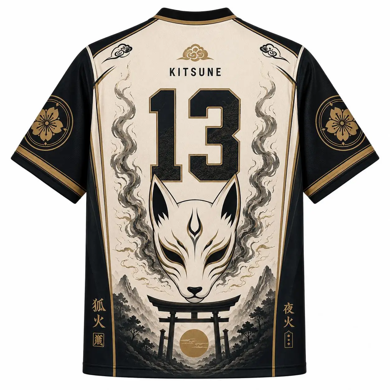 2026 Sommer Mode Retro Japanischer Stil Fuchs-Design 3D-Druck Outdoor Freizeit Fitness-Stil V-Ausschnitt T-Shirt Übergröße – Detail 5