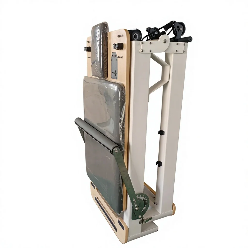 Foldable Aluminum‑Alloy Pilates Reformer Bed,Low‑Profile Design For Home Gym & Studio Training