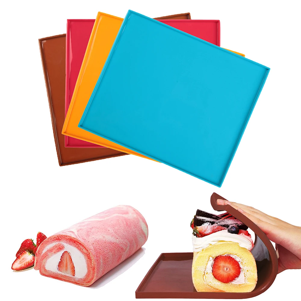 

2025 New Swiss Roll Silicone Baking Mat Non-Stick Cake Pad Tray Bakeware Baking Pastry Tools