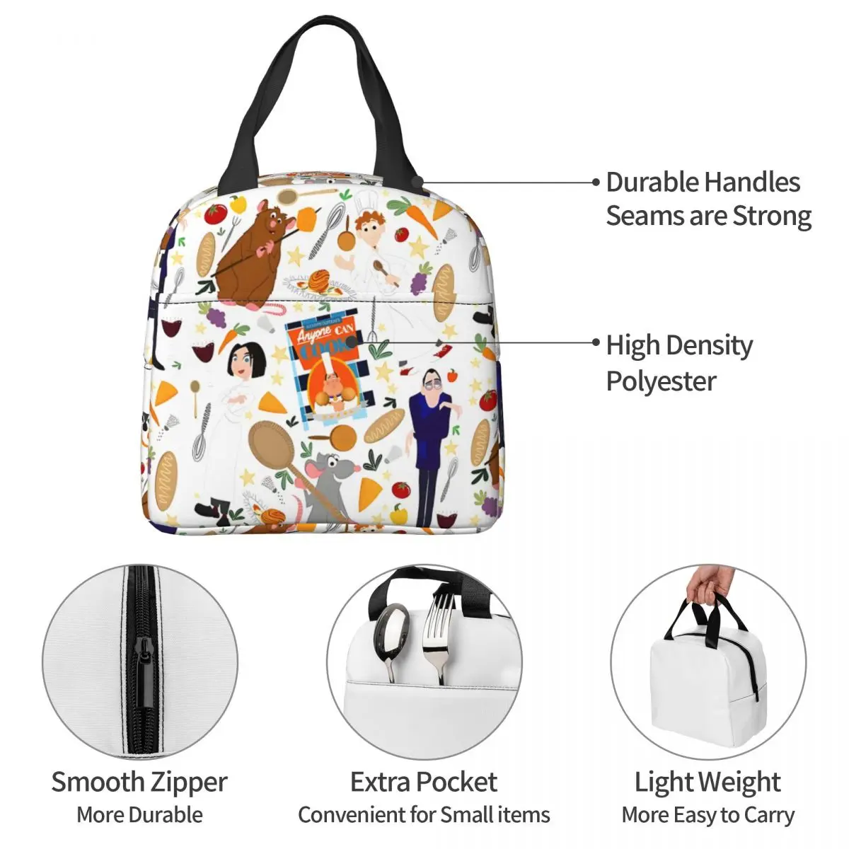 For Women Kid Outdoor Ice Bag Your Only Limit Is Your Soul Cooler Disney Ratatouille MultifunctionFood ContainerFor Lunch