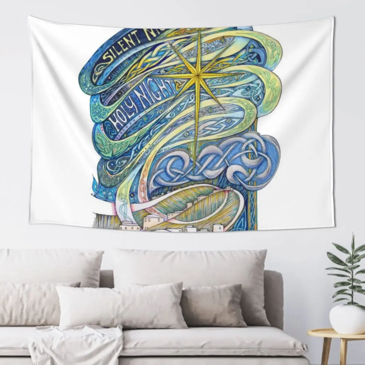 

Silent Night Tapestry Wall Hangings Decoration Cute Room Decor Decoration Aesthetic Wall Decoration Tapestry
