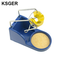 KSGER T12 FX951 Stand Holder For Soldering Iron Tips With Sponge For DIY Welding Handle Tools DIY Kits Metal Material