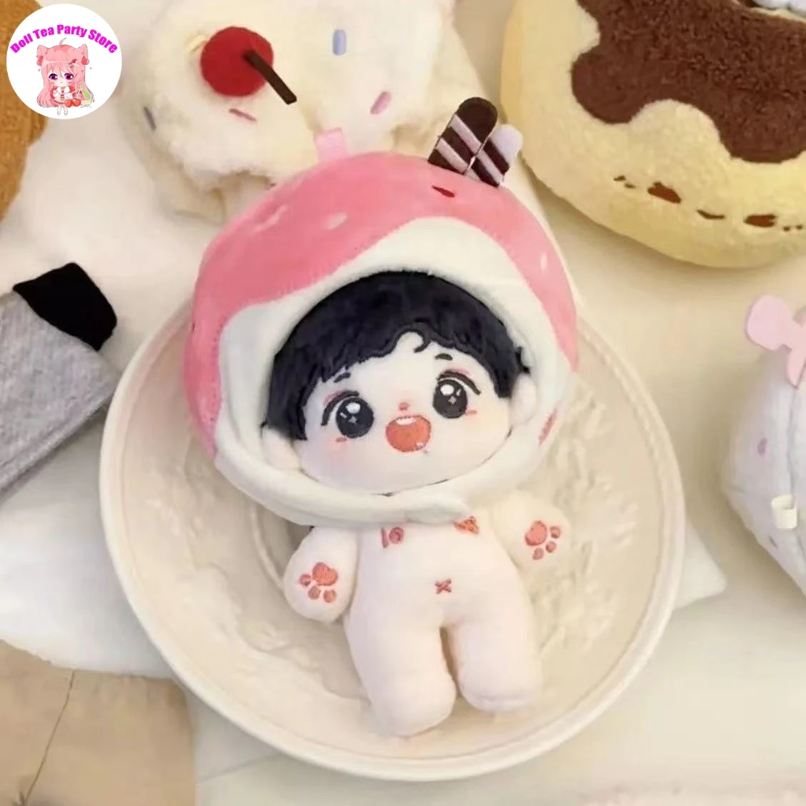 

Xiao Zhan Sean Xiao 10CM Kawaii Mini Plush Stuffed Cotton Doll DIY Dress Up Clothes Plushies Cosplay Figures Toy Dolls Gift