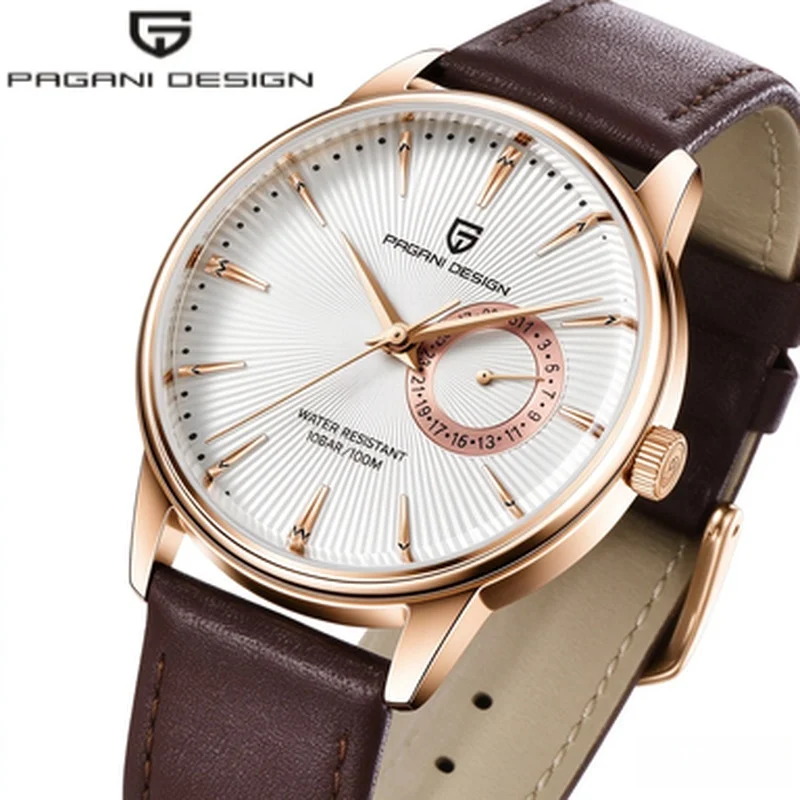 PAGANI DESIGN Men Casual Quartz Watch Light Luxury All-Match Coated Glass Waterproof Stainless Steel Date Display Male Wristwatc