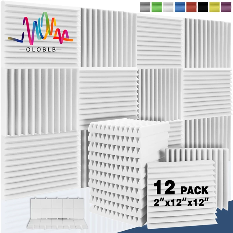 

Sound Absorbing Material 12 Pcs Studio Acoustic Foam Soundproof Foam For Ktv Room Bedroom Soundproof Foam Acoustic Insulation