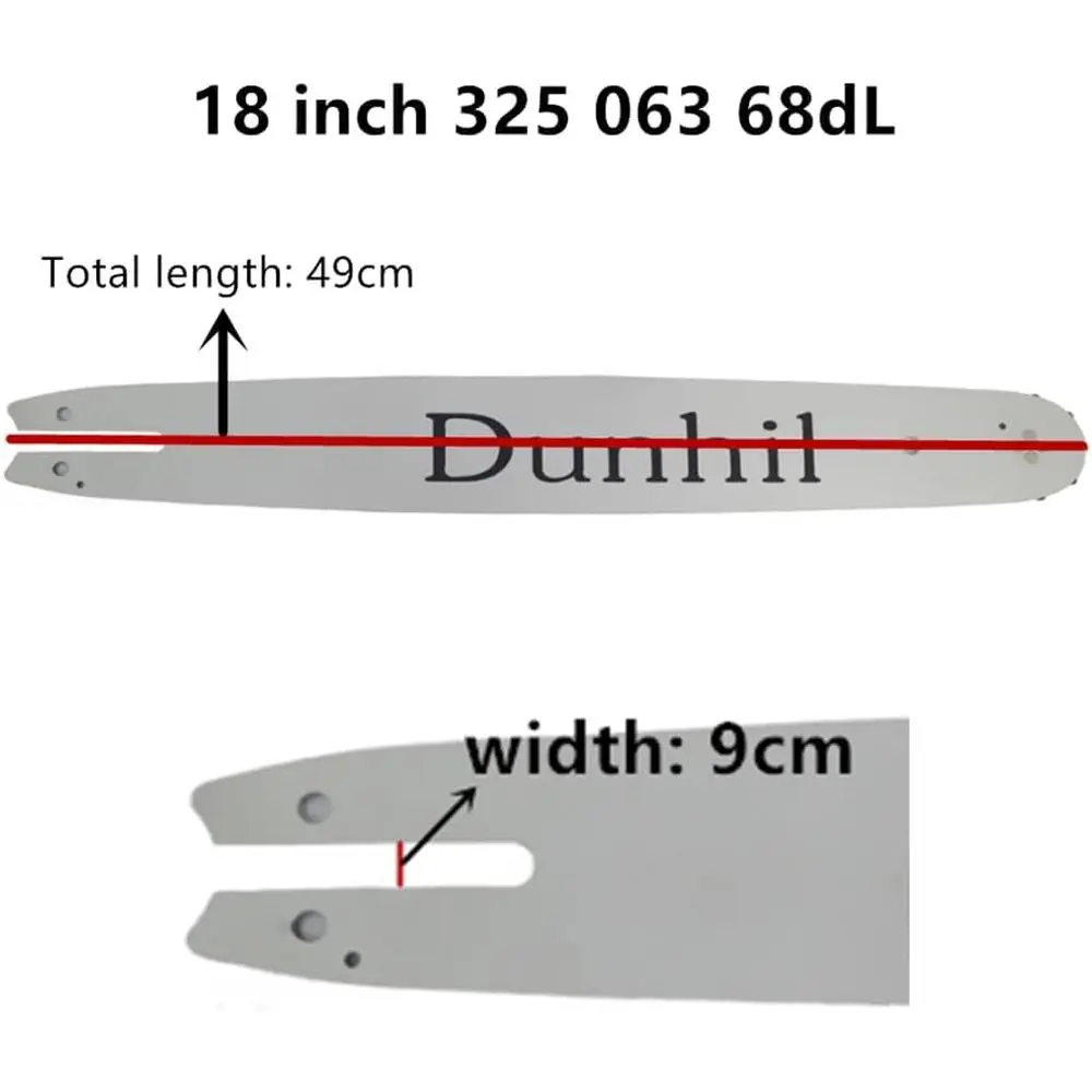 2-حزمة 18 بوصة سلسلة المنشار الانظار.063 مقياس.325 الملعب 68 محرك الروابط دليل شريط استبدال Stihl أوريغون متوافق
