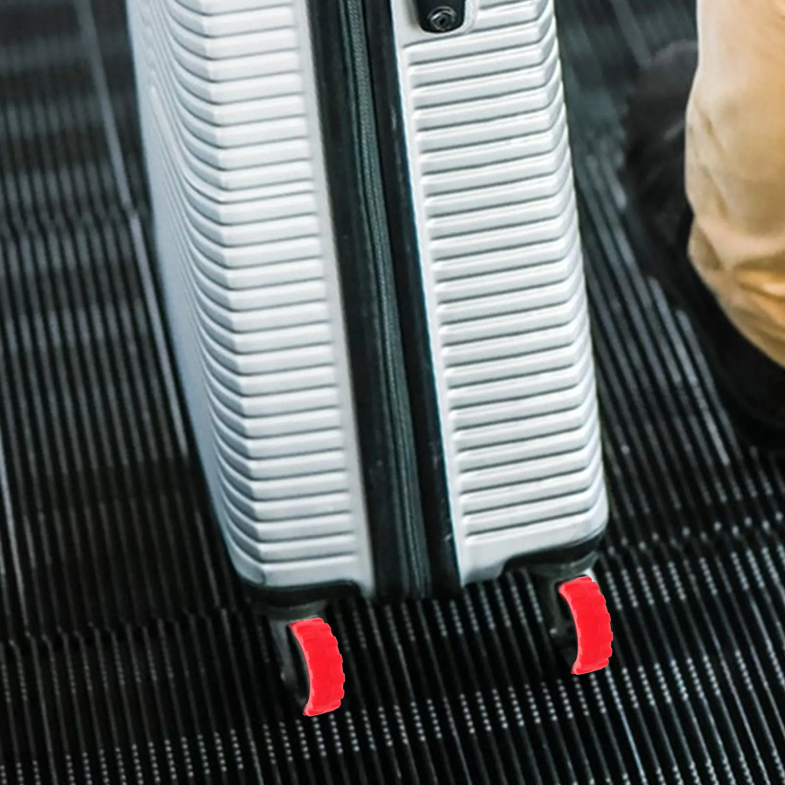 

8Pcs Luggage Wheel Protectors Silicone Antislip Silent Covers for Suitcase Caster Noise Reduction Luggage Feet Sleeves