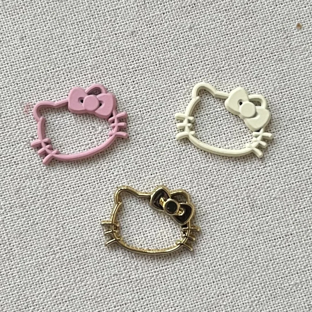 5pcs miniso sanrio hello kitty cartoon series cartoon resin flatback cabochon artigianato fai da te materiali creazione di gioielli charms