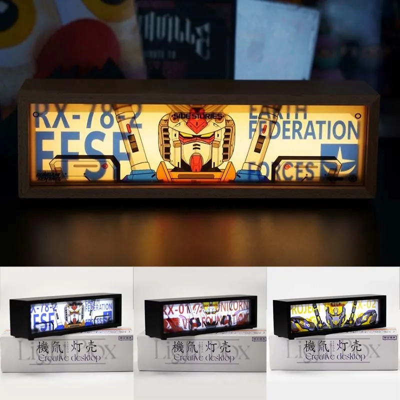 

GUNDAM Anime Night Lamp USB LED Lamp Touch Control Switch Rechargeable Lights Bedroom Portable Table Bedside Night Lamp Gifts