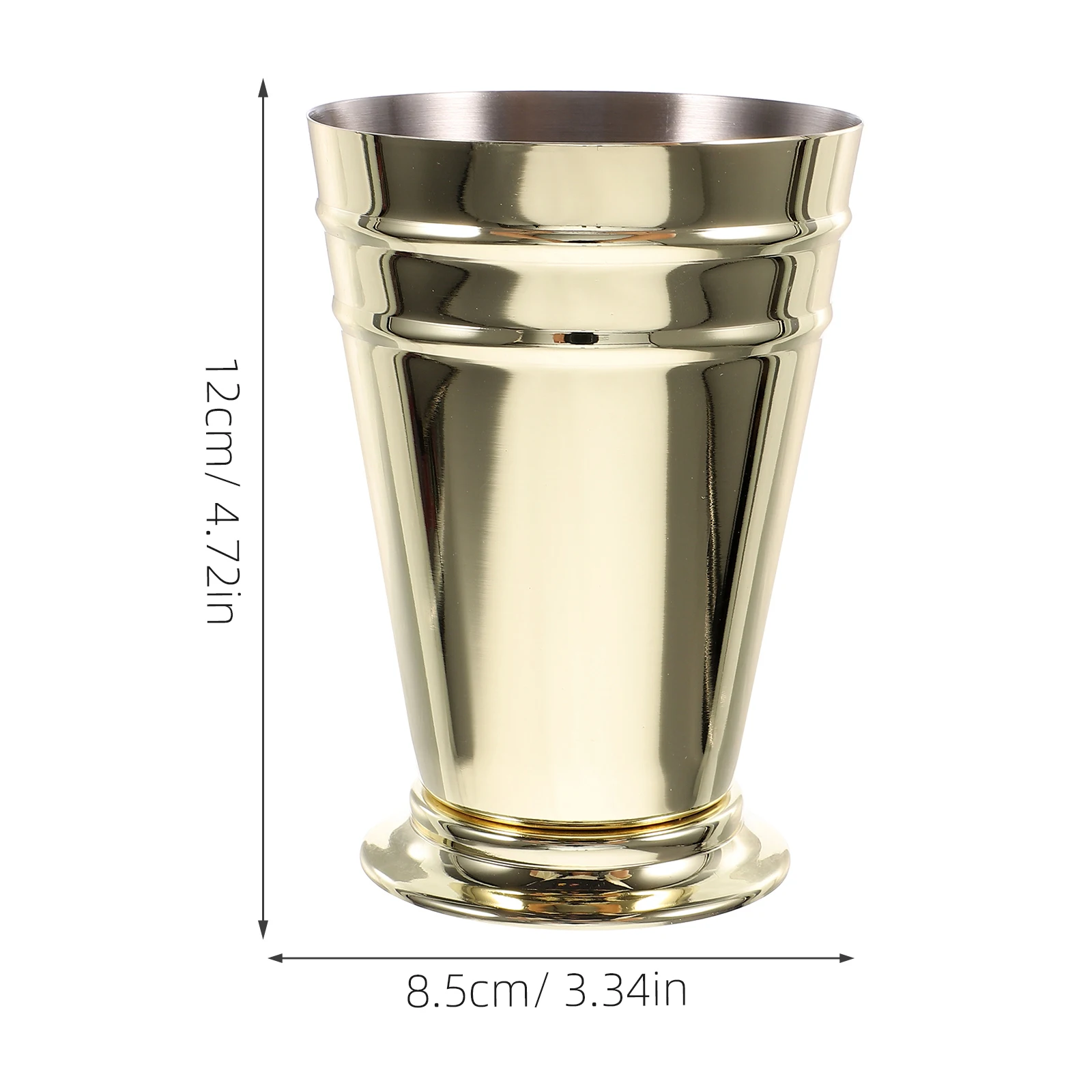 

Stainless Steel Step Mugs Reusable Anti-Break Cocktail Cups Household Mini Tea Cups for Bar Church Home Crimping Mug Metal