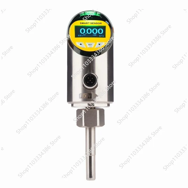 Integrated Flow Temperature Sensor Digital Display Flow Switch 4-20mA RS485 Communication Output for Liquid Water Pump Control