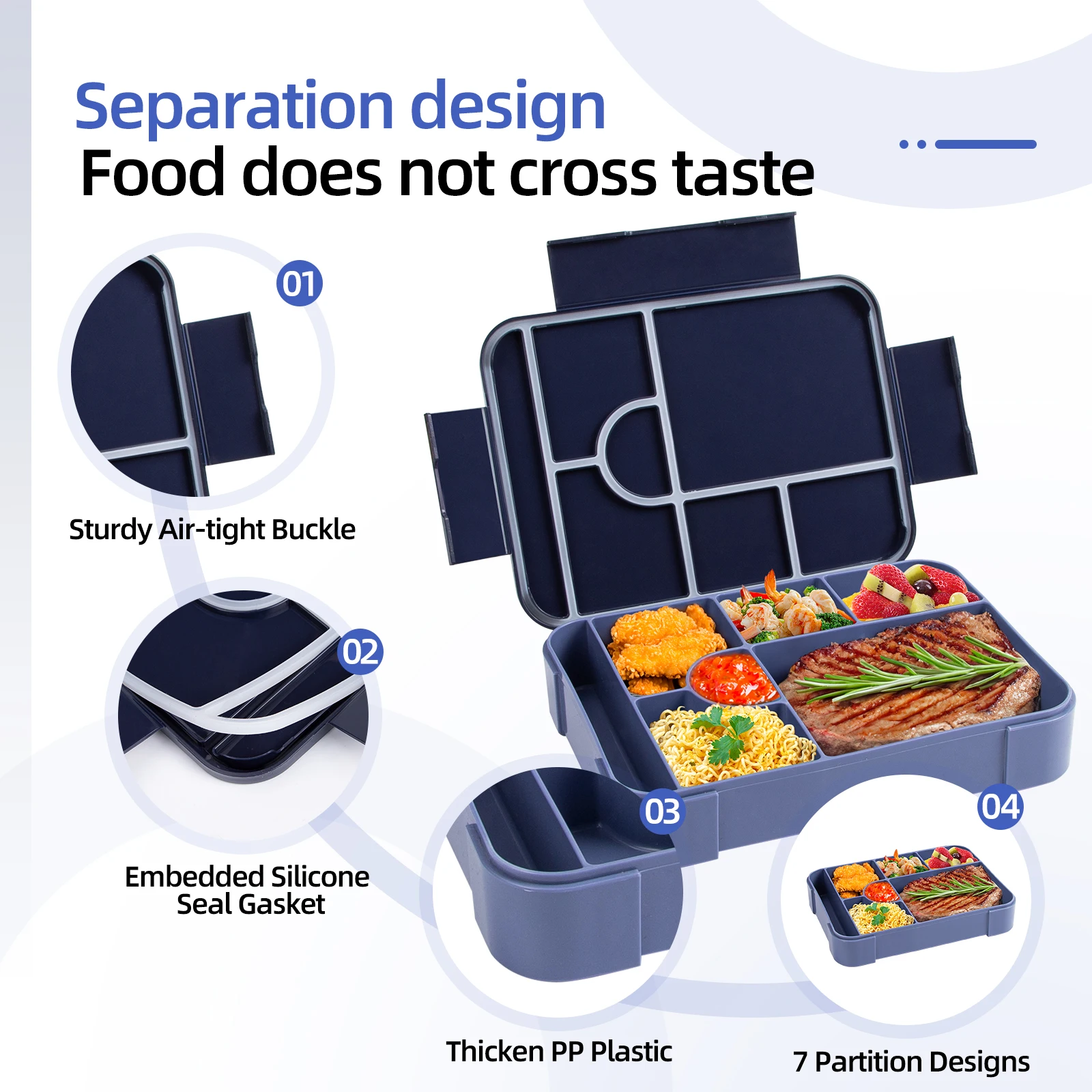 Boîte à déjeuner Bento de gran - Food Storage Dividers avis et prix