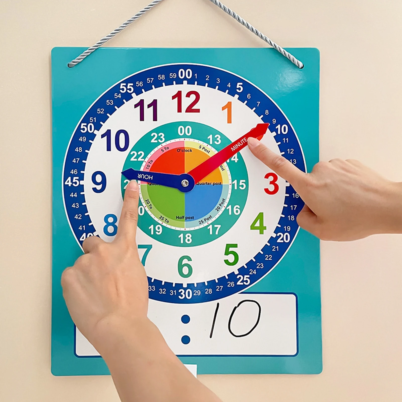 Children's Clock Model Primary School Children's Clock Teaching Aids Teaching Time Cognitive Learning Tools Clear Labels