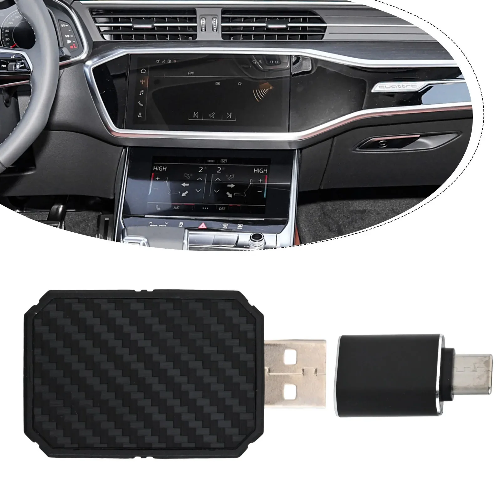 

Compact Car Wireless Solution Car Audio Accessory 2-in-1 Adapter Wireless Adapter Fast Performance Pure Copper