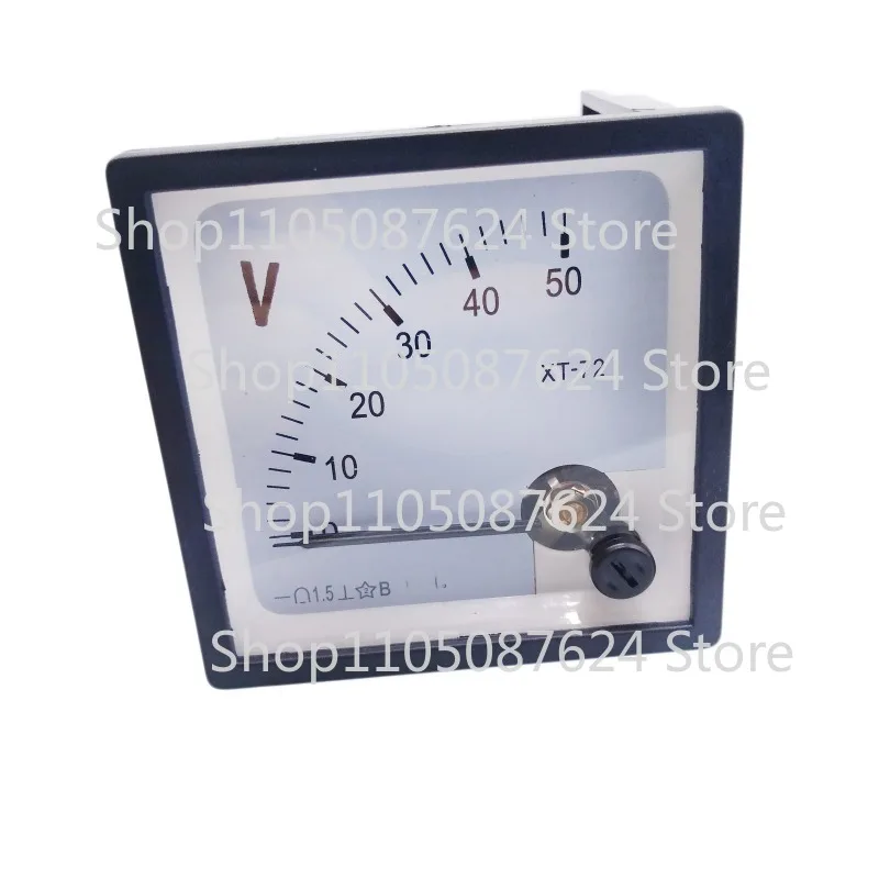 ZZZ DC 0~50V Square Analog Volt Pointer Needle Panel Meter Voltmeter XT-72
