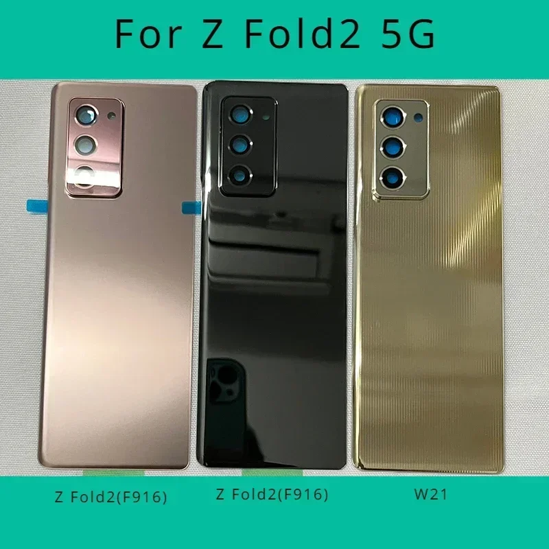 Back Glass For Samsung Galaxy Z Fold2 5G Z Fold 2 F916  W21 Rear Glass Battery Cover Case Housing Replacement Part