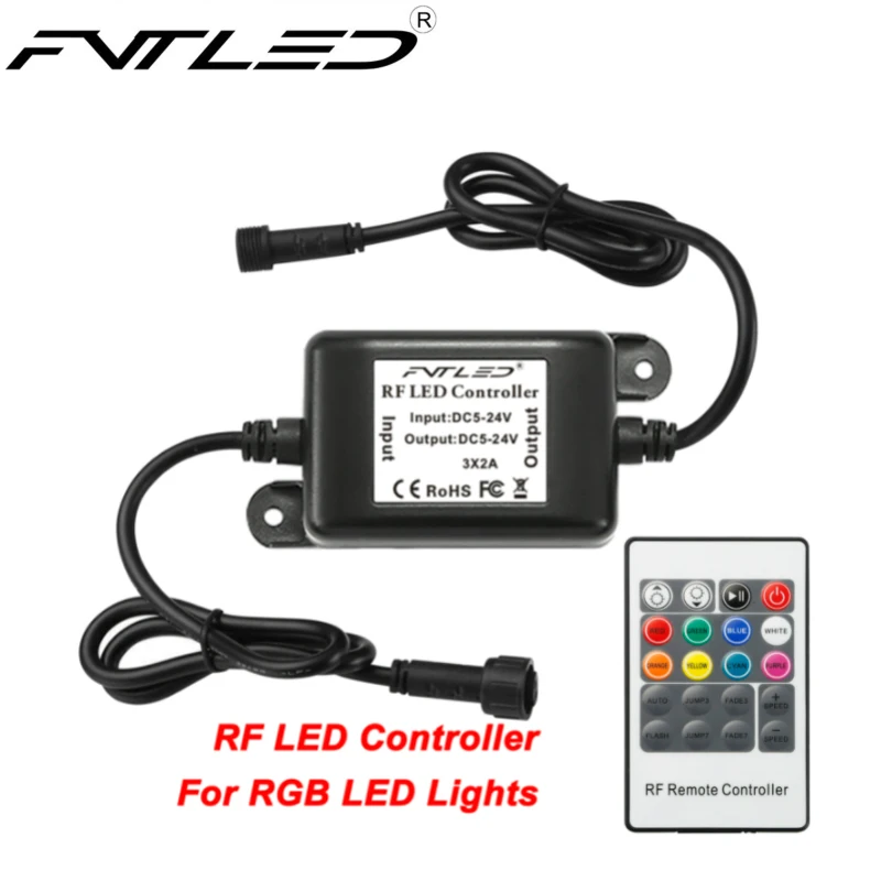 72W  IP67 Waterproof Mini LED Wireless Controller With RF Touth Remote Control For RGB LED Bulb Lights DC12V With 20 Key