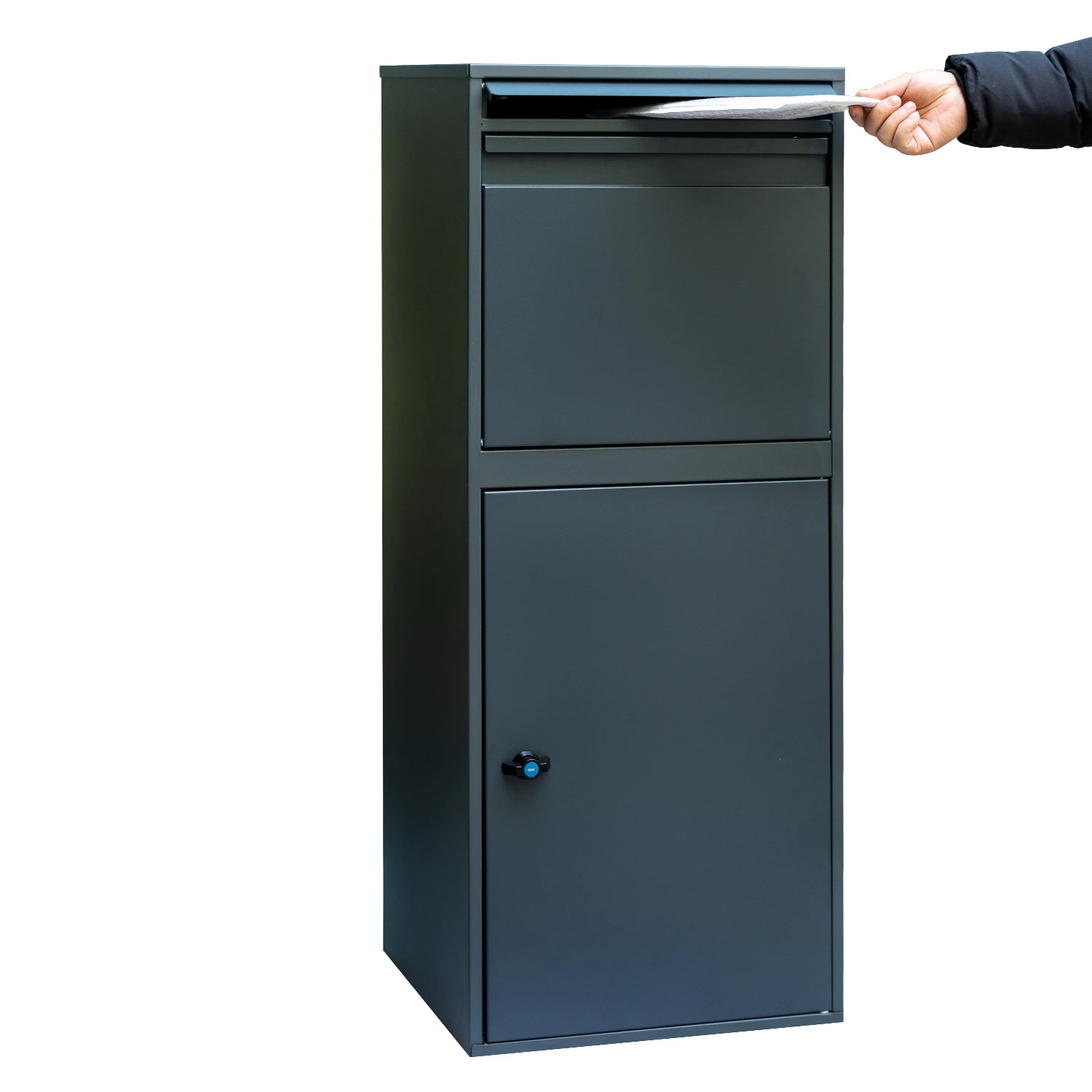 Steel Parcel Box With Secure Lock System Wall Or Floor Mount Mail Package Delivery Storage Cabinet