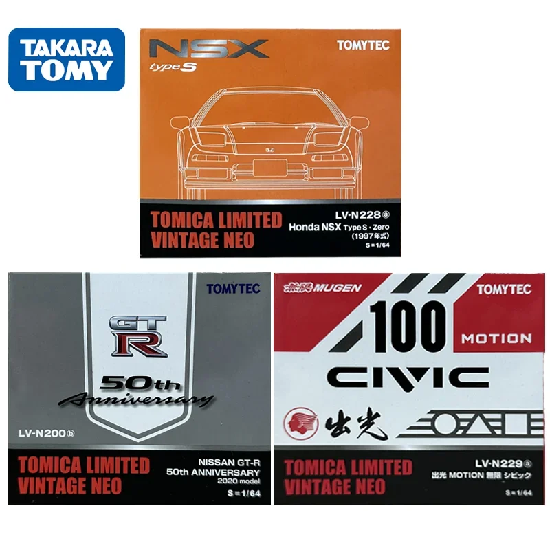 TAKARA TOMY TOMYTEC 1/64 TLV-N228a TLV-N200b TLV-N229a Honda Nsx Type S Nul CIVIC Legering Speelgoed Motor Diecast Metaal Model Gift