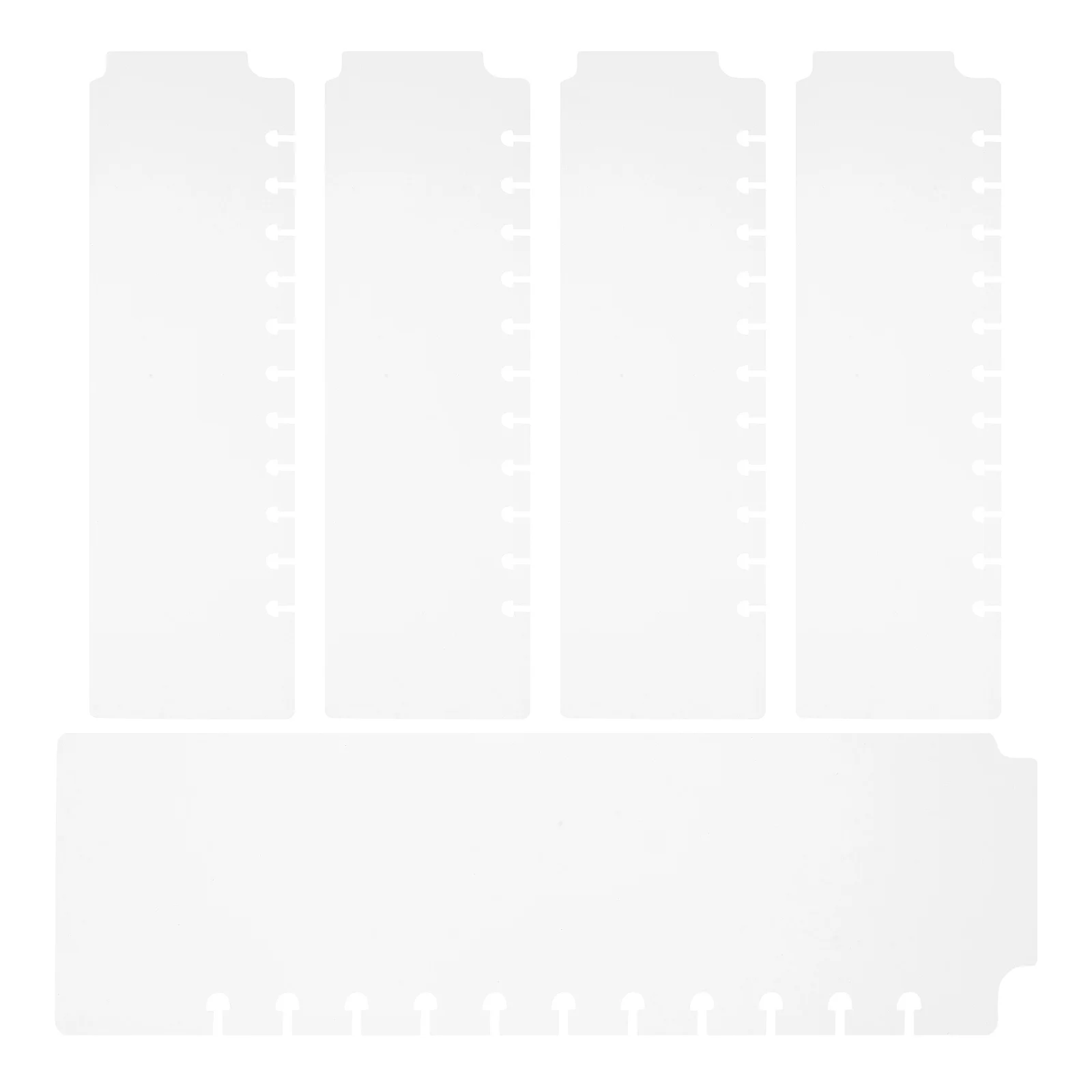 

5Pcs Notebook Loose-Leaf Dividers Plastic Binder Divider Folders for Organizing Notes and Documents Snap in Bookmark Page