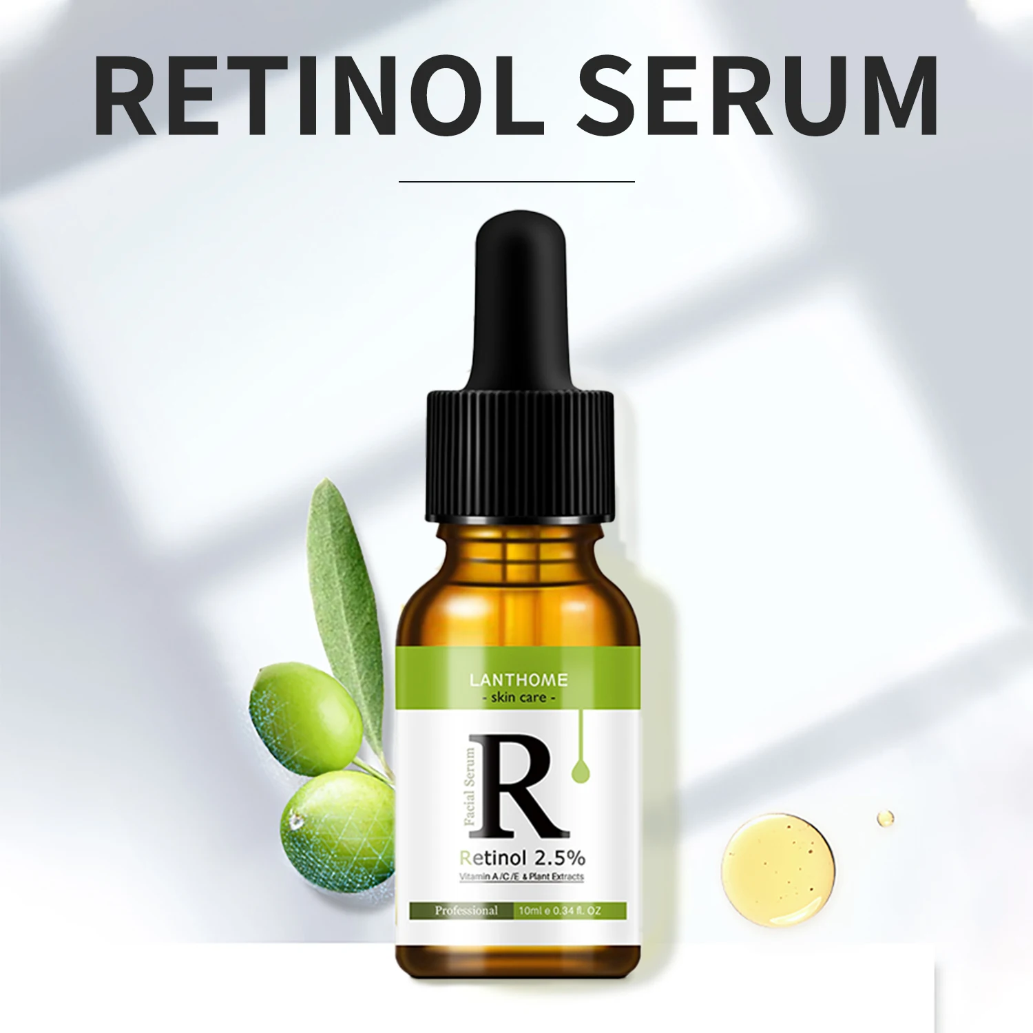 Original Lanthome Retinol Serum Face Whitening Oil Anti Aging Wrinkle Essence Hyaluronic Acid Moisturizing Brightening Skin Care