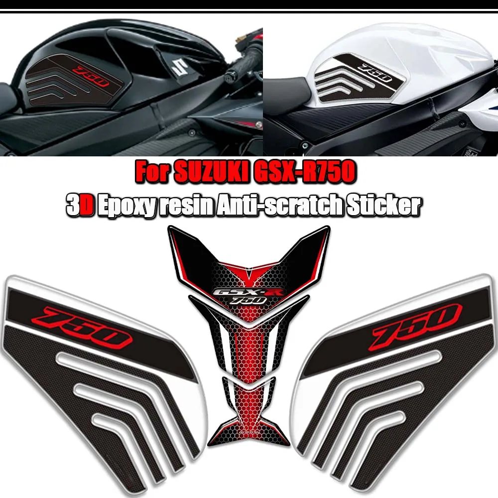 

For Suzuki GSX-R750 GSXR750 GSXR GSX-R 750 GSX R750 Motorcycle Stickers Decals Knee Protector Gas Fuel Oil Tank Pad Grips