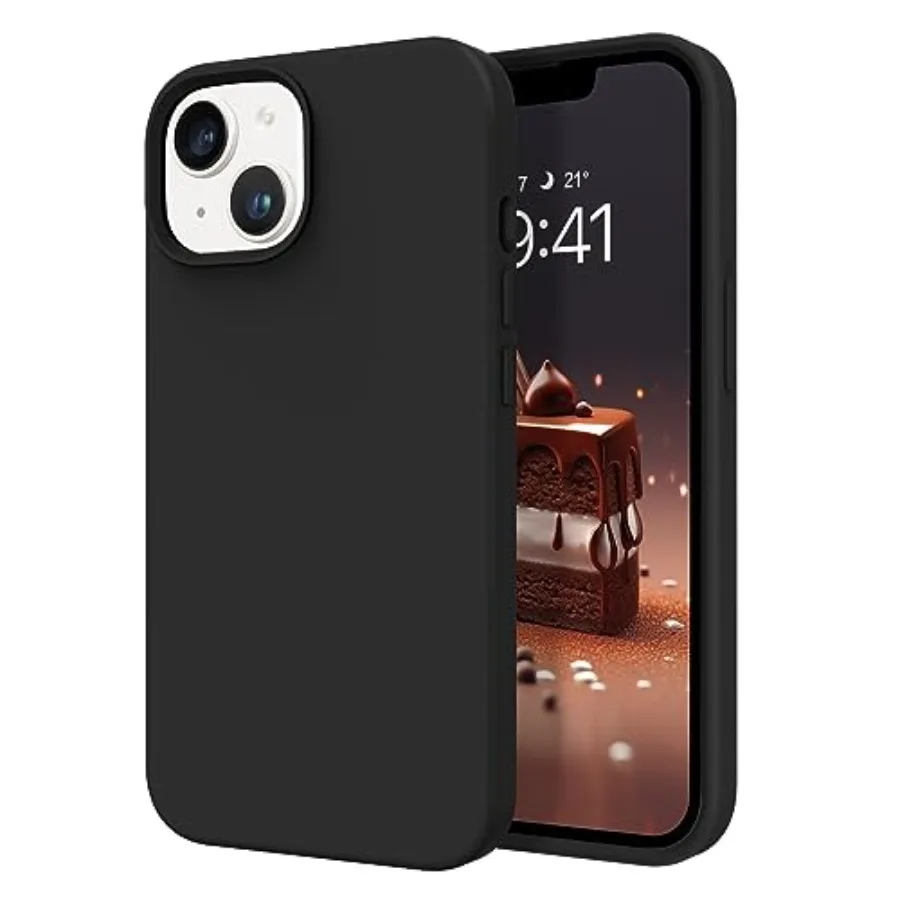 

Compatible with 14 Case, Liquid Silicone Soft Gel Rubber 14 Phone Case Slim Soft Phone Case with Microfiber Lining Protective P
