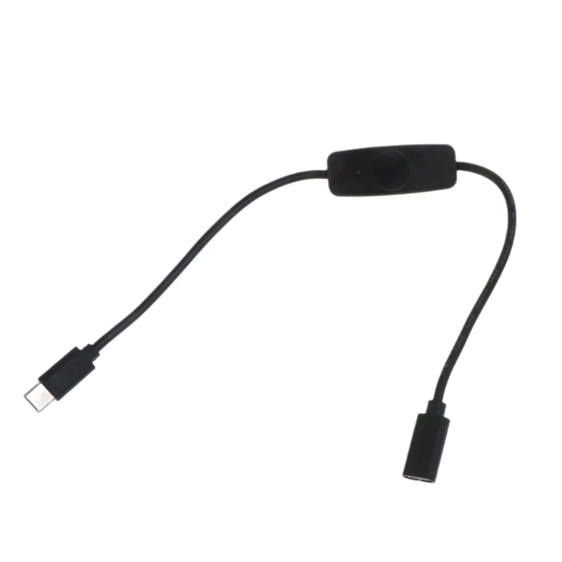 

Type C to Type C Power Cable for 4B Power with ON/ Button Type-c Male and Female Extension Wire