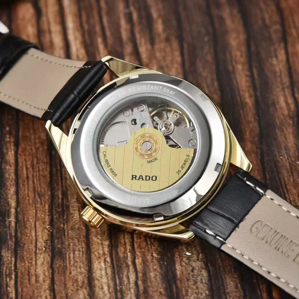 2026 Elegant Rado Original Watches For Mens Fashion Automatic Mechanical Wristwatch Business High Quality AAA Male Clocks view 3