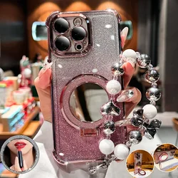Mirror Magnetic Holder Case For Samsung Galaxy A55 A54 A16 A15 A14 A35 A34 A32 A25 A24 A53 A52 A52S A51 A05 A05S A22 A23 A33 A04