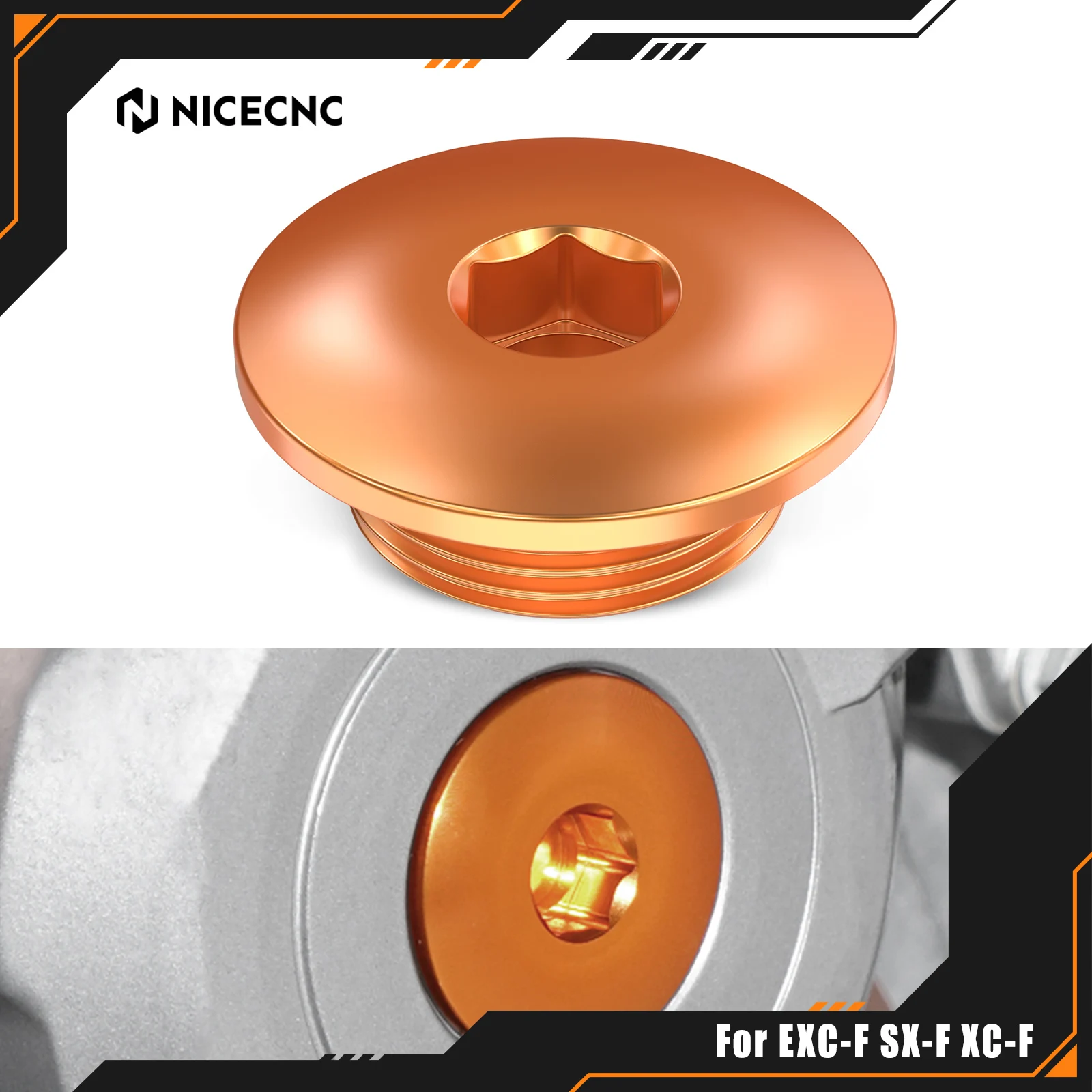 

NICECNC For KTM EXC250F EXCF 350 SXF 250 XCF 250 350 450 2012-2023 SXF 450 2007-2013 Engine Timing Cover Plug 690 Enduro R SMC R